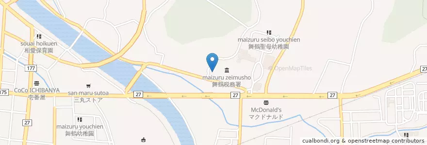Mapa de ubicacion de 京都労働局舞鶴労働基準監督署 en 日本, 京都府, 舞鶴市.