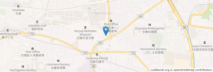 Mapa de ubicacion de 京都地方検察庁右京区検察庁 en Japan, Präfektur Kyōto, 京都市, 右京区.