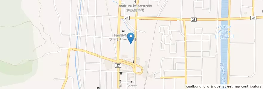 Mapa de ubicacion de 京都地方検察庁舞鶴区検察庁 en 日本, 京都府, 舞鶴市.