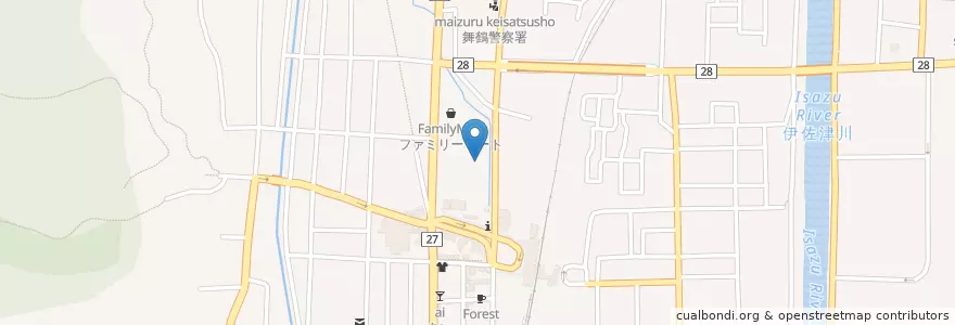 Mapa de ubicacion de 京都地方検察庁舞鶴支部 en 日本, 京都府, 舞鶴市.