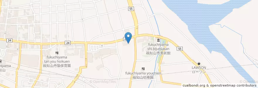 Mapa de ubicacion de 京都地方裁判所福知山検察審査会 en Япония, Киото, Фукутияма.