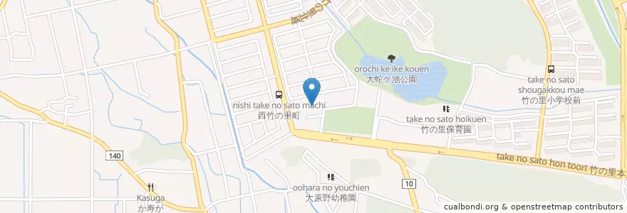 Mapa de ubicacion de 京都大原野西竹の里郵便局 en Giappone, Prefettura Di Kyoto, Kyoto, 西京区.