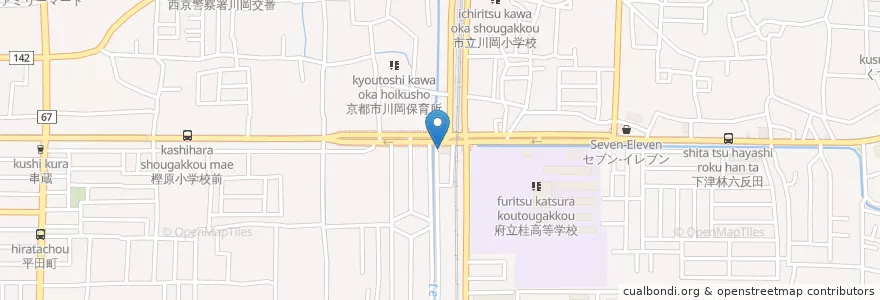 Mapa de ubicacion de 京都川島郵便局 en 日本, 京都府, 京都市, 西京区.