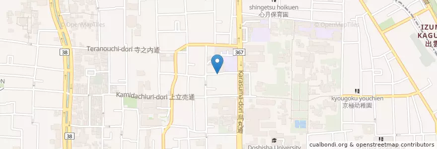 Mapa de ubicacion de 京都市室町児童館 en Japan, Kyoto Prefecture, Kyoto, Kamigyo Ward.