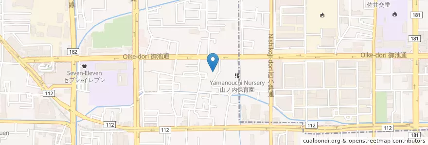 Mapa de ubicacion de 京都市山ノ内児童館 en ژاپن, 京都府, 京都市, 右京区.