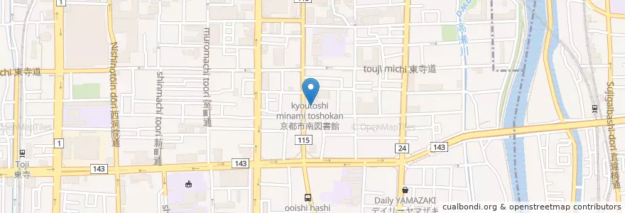 Mapa de ubicacion de 京都市山王児童館 en Japan, Präfektur Kyōto, 京都市.