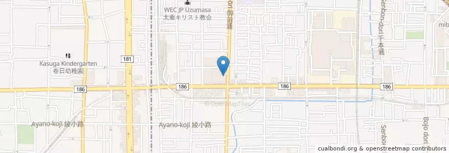 Mapa de ubicacion de 四条消防出張所 en Japan, Präfektur Kyōto, 京都市, 中京区.