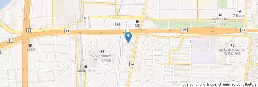 Mapa de ubicacion de 京都市消防局伏見消防署 en اليابان, 京都府, 京都市, 伏見区.