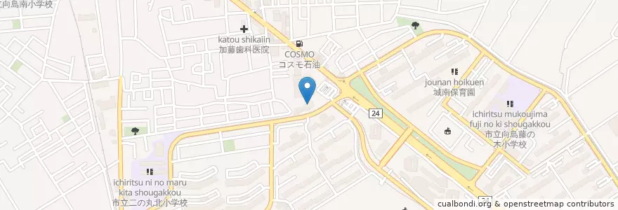 Mapa de ubicacion de 京都市消防局伏見消防署向島消防出張所 en 日本, 京都府, 京都市, 伏見区.