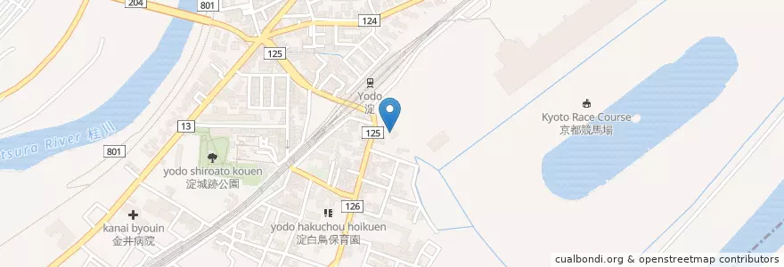 Mapa de ubicacion de 京都市消防局伏見消防署淀消防出張所 en Japonya, 京都府, 京都市, 伏見区.