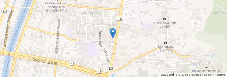 Mapa de ubicacion de 京都市消防局東山消防署 en Japon, Préfecture De Kyoto, 京都市, 東山区.