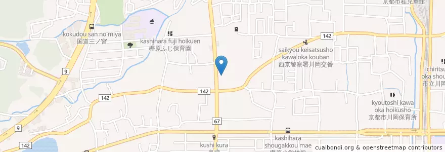 Mapa de ubicacion de 京都市消防局西京消防署 en 日本, 京都府, 京都市, 西京区.