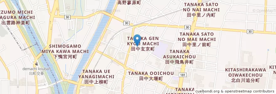 Mapa de ubicacion de 京都市養正保育所 en Japonya, 京都府, 京都市, 左京区.