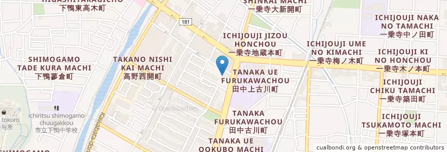 Mapa de ubicacion de 京都市高野保育所 en Japan, Präfektur Kyōto, 京都市, 左京区.