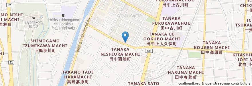 Mapa de ubicacion de 京都高野東開郵便局 en Japonya, 京都府, 京都市, 左京区.