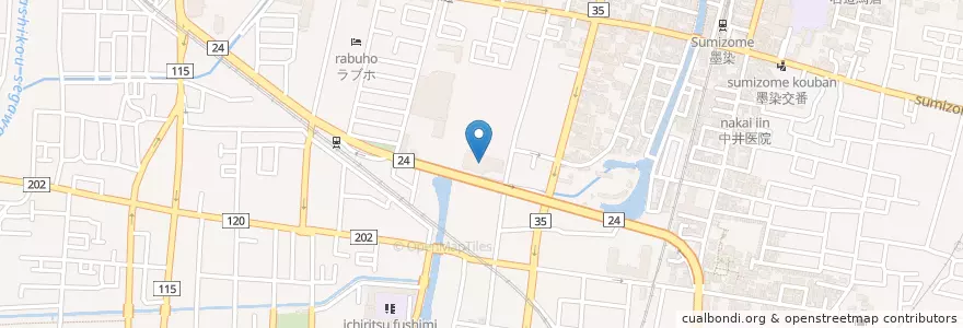 Mapa de ubicacion de 伏見郵便局 en Jepun, 京都府, 京都市, 伏見区.