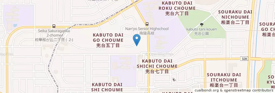 Mapa de ubicacion de 兜台保育園 en 일본, 교토부, 木津川市.