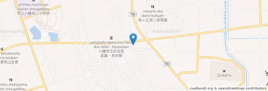 Mapa de ubicacion de 八幡市消防本部 en Giappone, Prefettura Di Kyoto, 八幡市.