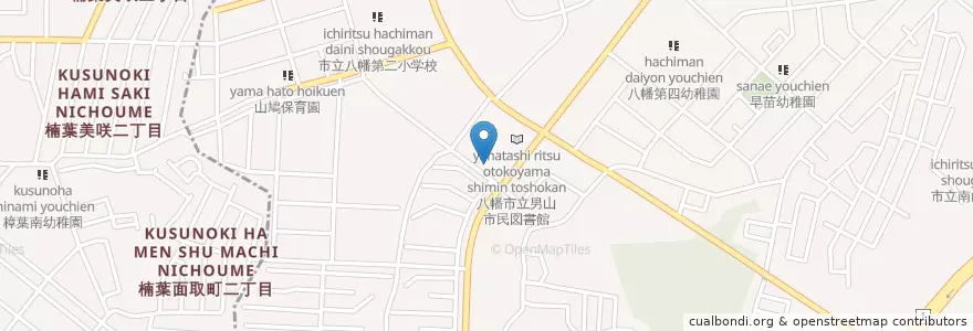 Mapa de ubicacion de 八幡男山竹園郵便局 en Japon, Préfecture De Kyoto, Hirakata, 八幡市.