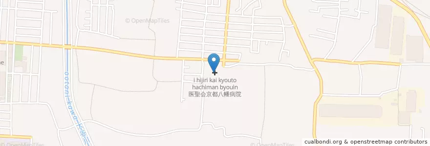 Mapa de ubicacion de 医聖会京都八幡病院 en Japan, Kyoto Prefecture, Yawata.