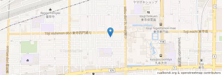 Mapa de ubicacion de 南大内児童館 en اليابان, 京都府, 京都市.