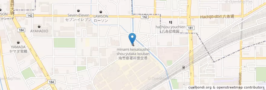 Mapa de ubicacion de 南警察署祥豊交番 en Japón, Prefectura De Kioto, Kioto.