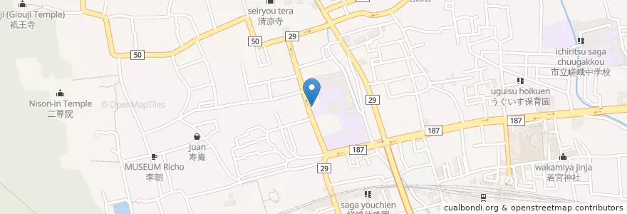 Mapa de ubicacion de 右京警察署釈迦堂前交番 en ژاپن, 京都府, 京都市, 右京区.