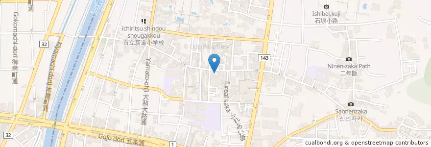 Mapa de ubicacion de 善立寺保育園 en 日本, 京都府, 京都市, 東山区.