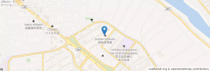 Mapa de ubicacion de 城南保育園 en Japonya, 京都府, 京都市, 伏見区.