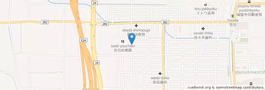 Mapa de ubicacion de 城陽今堀郵便局 en ژاپن, 京都府, 城陽市.