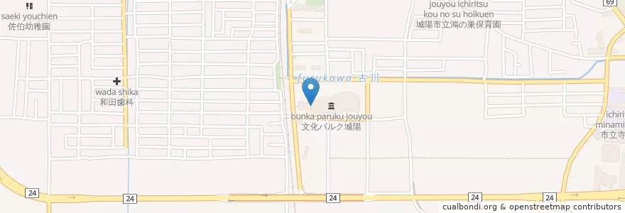 Mapa de ubicacion de 城陽市立図書館 en Япония, Киото, 城陽市.