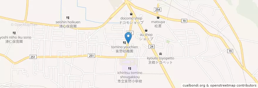 Mapa de ubicacion de 城陽警察署富野荘交番 en Japón, Prefectura De Kioto, 城陽市.