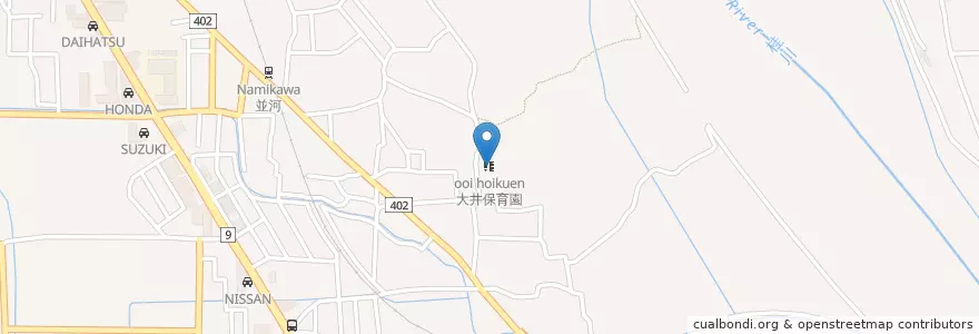Mapa de ubicacion de 大井保育園 en اليابان, 京都府, 亀岡市.