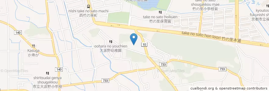 Mapa de ubicacion de 大原野児童館 en Giappone, Prefettura Di Kyoto, Kyoto, 西京区.