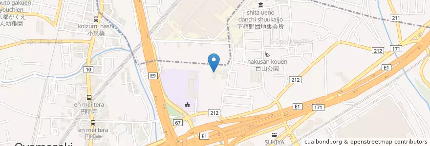 Mapa de ubicacion de 大山崎町立第３保育所 en 日本, 京都府, 乙訓郡, 長岡京市.