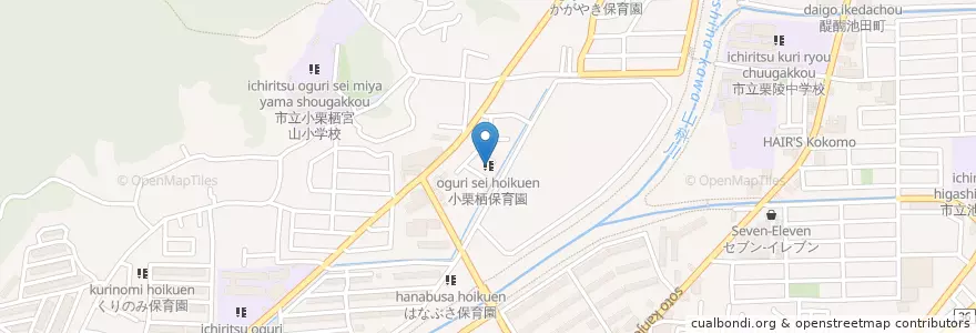 Mapa de ubicacion de 小栗栖保育園 en Japan, Präfektur Kyōto, 京都市, 伏見区.