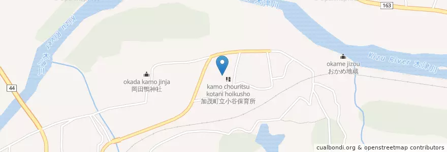 Mapa de ubicacion de 小谷児童館 en Japon, Préfecture De Kyoto, 木津川市.