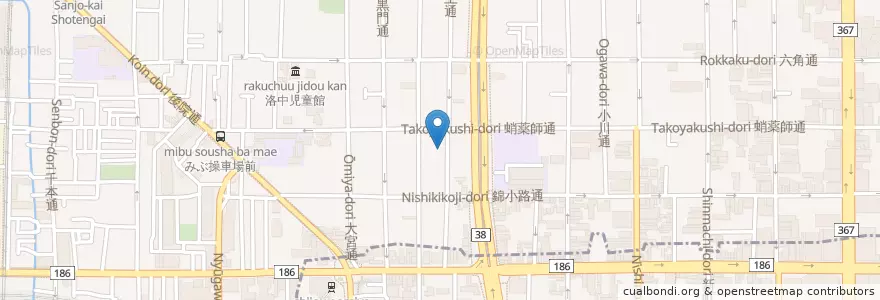 Mapa de ubicacion de 山元病院 en Jepun, 京都府, 京都市, 中京区.