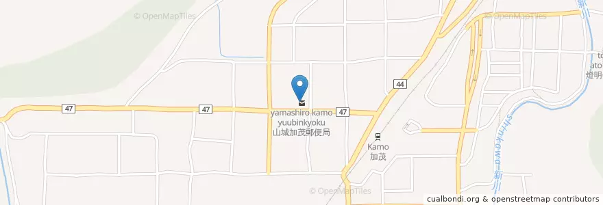 Mapa de ubicacion de 山城加茂郵便局 en Japon, Préfecture De Kyoto, 木津川市.