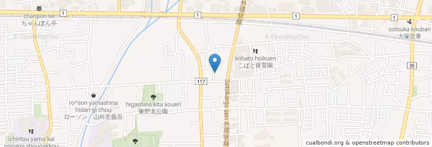 Mapa de ubicacion de 山階南児童館 en Japonya, 京都府, 京都市, 山科区.