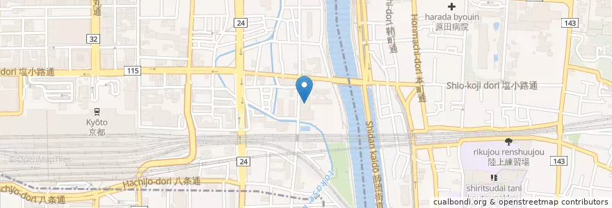 Mapa de ubicacion de 崇仁児童館 en Japonya, 京都府, 京都市, 下京区.