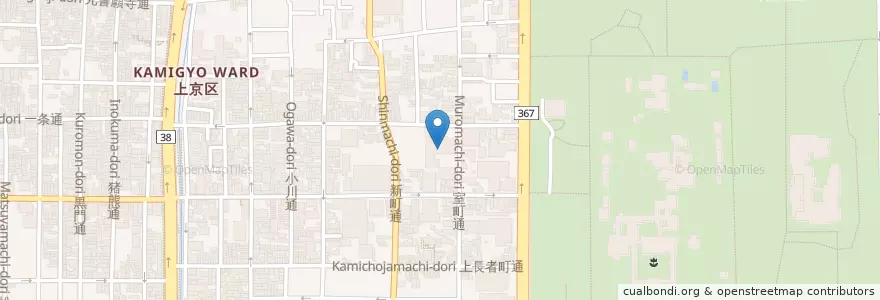 Mapa de ubicacion de 市立上京中学校 en Japão, 京都府, Quioto, 上京区.