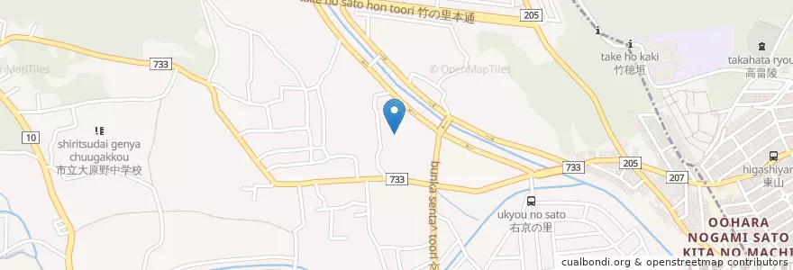 Mapa de ubicacion de 市立上里小学校 en Japon, Préfecture De Kyoto, 京都市, 西京区.