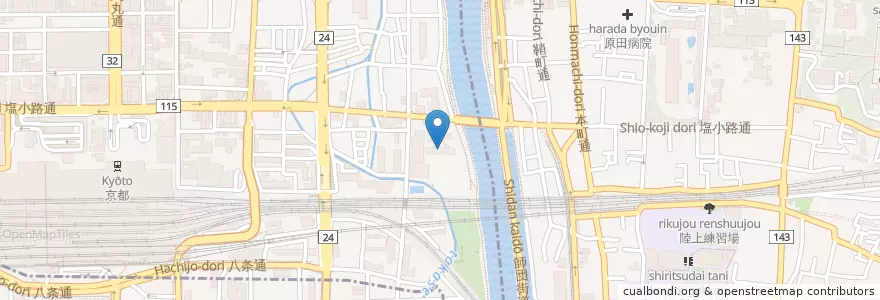 Mapa de ubicacion de 旧市立崇仁小学校 en ژاپن, 京都府, 京都市, 下京区.