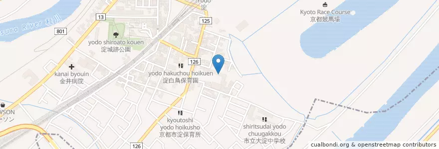 Mapa de ubicacion de 市立明親小学校 en Japan, 京都府, Kioto, 久御山町, 伏見区.