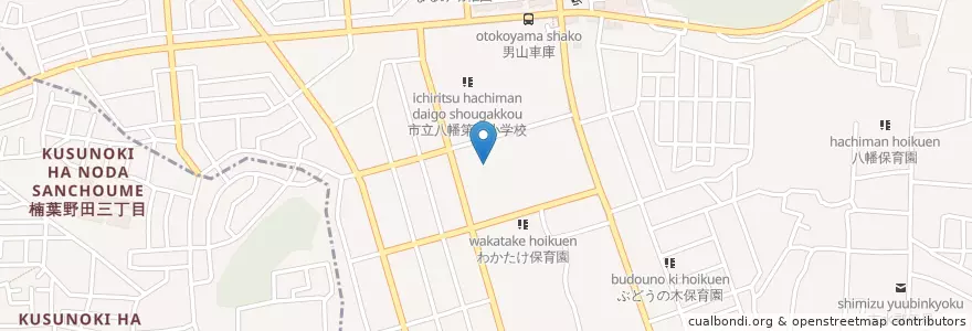 Mapa de ubicacion de 市立男山第三中学校 en Japan, Präfektur Kyōto, 八幡市.