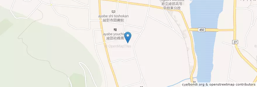 Mapa de ubicacion de 市立綾部小学校 en 日本, 京都府, 綾部市.