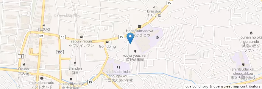 Mapa de ubicacion de 広野保育所 en Jepun, 京都府, 宇治市.