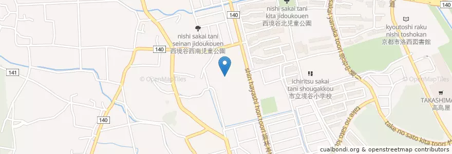 Mapa de ubicacion de 府立洛西高等学校 en Japan, 京都府, Kioto, 西京区.