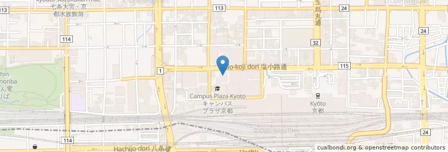Mapa de ubicacion de 康生会武田病院 en ژاپن, 京都府, 京都市, 下京区.